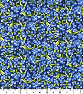 Fabric Traditions Blueberries Novelty Cotton Fabric