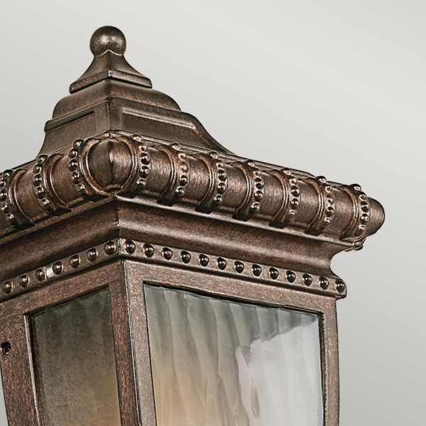 Kinkiet zewnętrznyszczotkowany brąz Venetian Rain 1xE14x60W IP44 Kichler