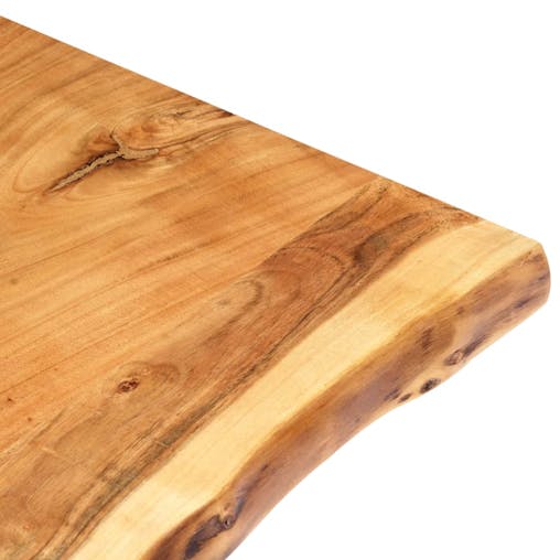 NNEVL Bathroom Vanity Top Solid Acacia Wood 100x55x3.8 cm