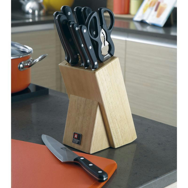 CUCINA - Couteau Santoku 12.5 cm en Acier Inoxydable + POM Noir