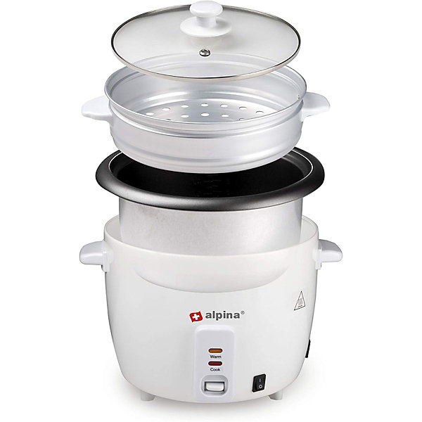 Cuiseur à riz 1.8L 700W Cuiseur Vapeur Rice Cooker Gobelet mesure   spatule à riz ALPINA