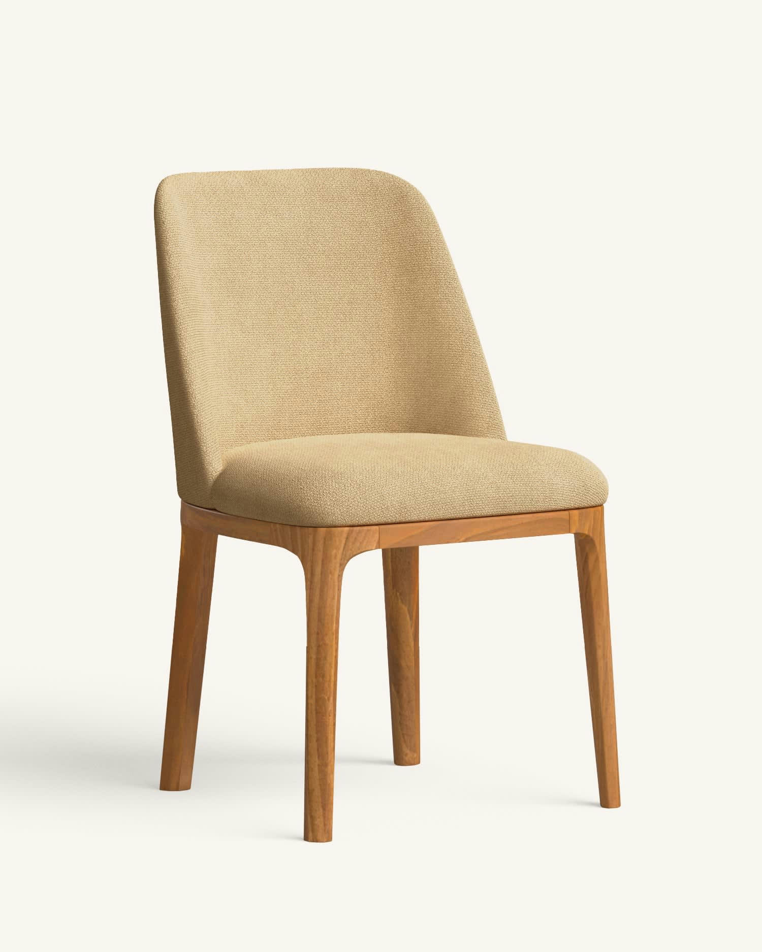 ALANA - Chaise fabriqué à la main en couleur moutarde