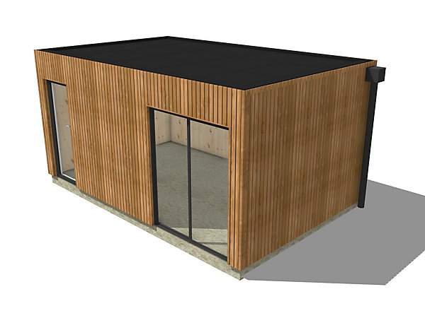 Bureau de jardin télétravail en bois 5,5 x 3,5 x 2,7 m