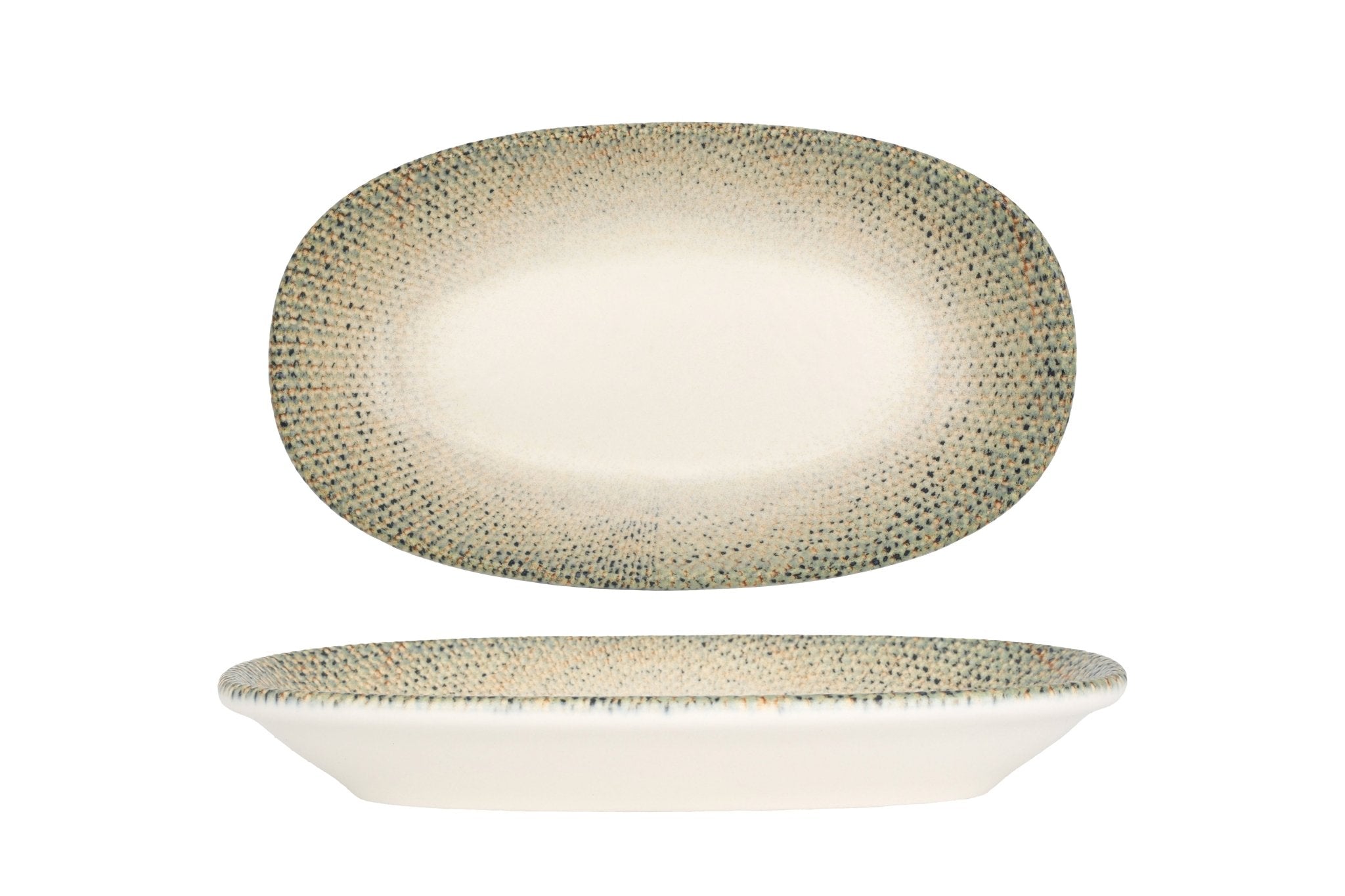 Bonna Serveerschaal - Sway - Porselein - 19x11 cm - set van 2