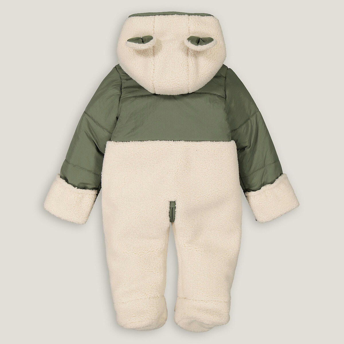 Combipilote chaude à capuche bi-matière