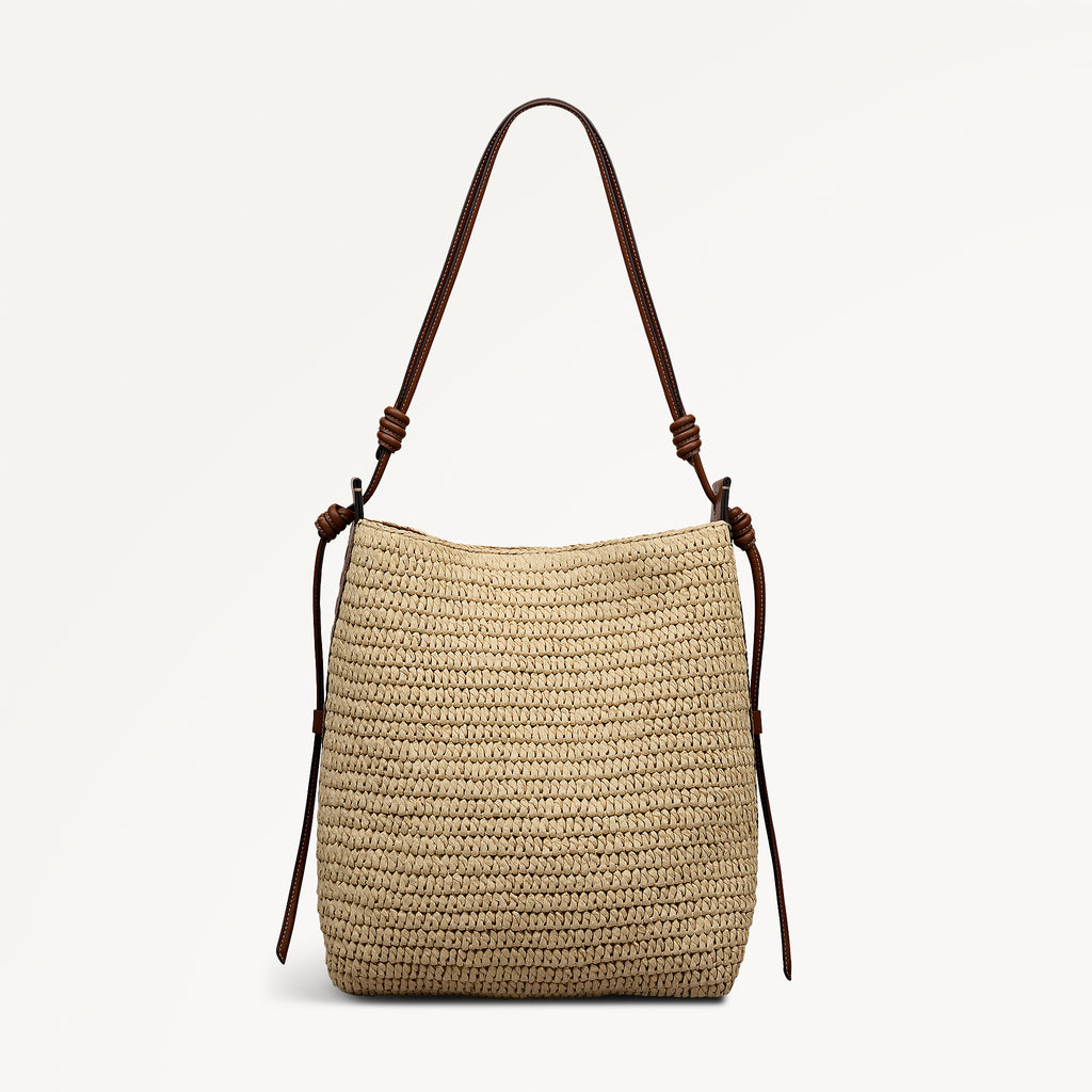 The Camden - Raffia - Medium Open Top Shoulder