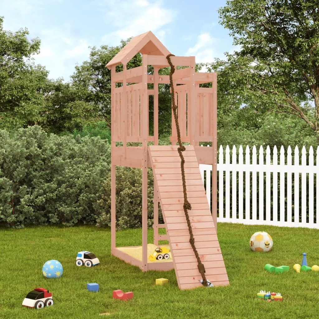 vidaXL Playhouse Outdoor Backyard Playground Set Playset with Climbing Wall