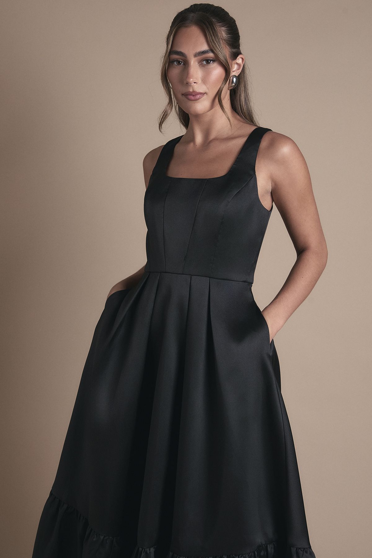 Coast Twill Strapless Full Skirted Bridesmaid Dress