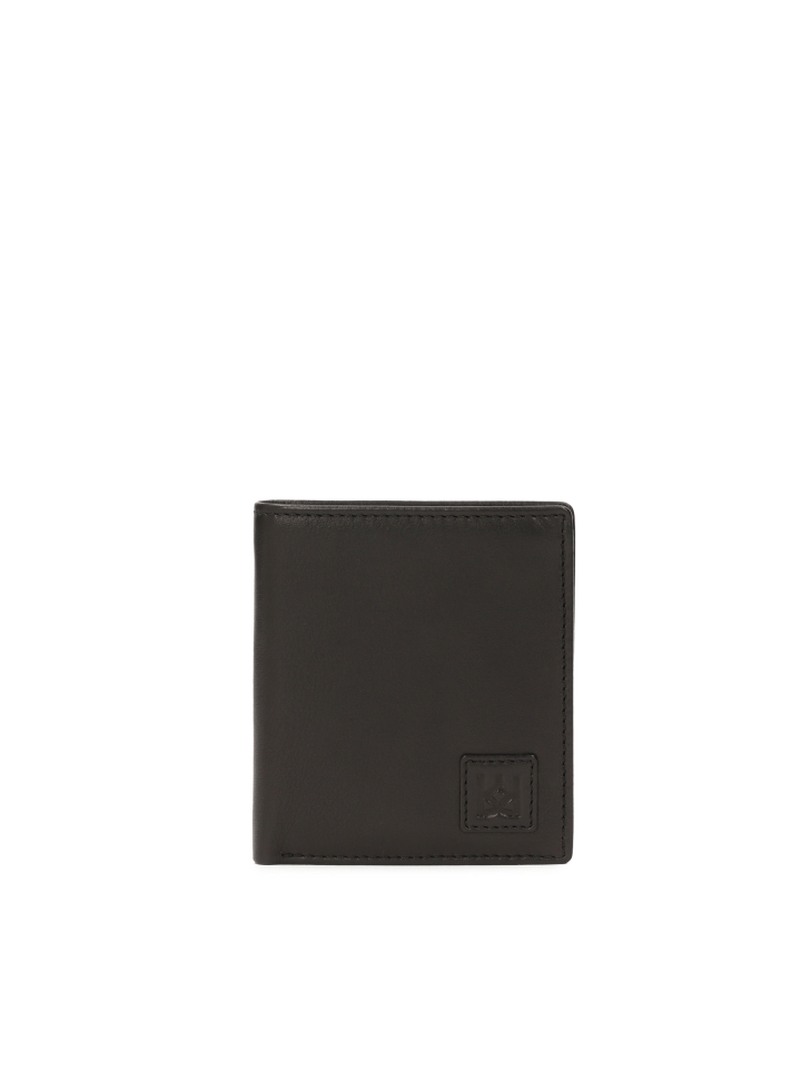 Classic black men's wallet without clasp