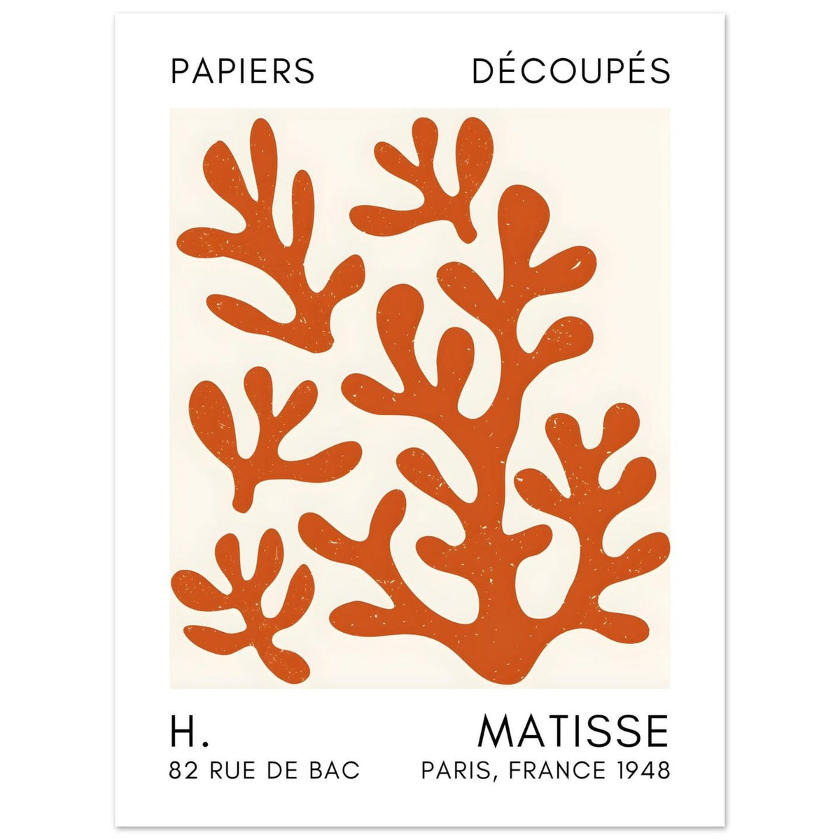 Artfulprints Poster Matisse – Coral shadows orange  - 30x40 cm - Oranje