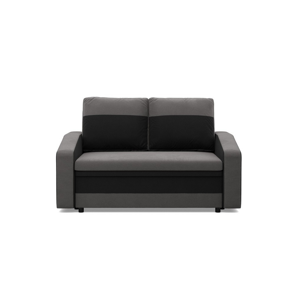 Sofa rozkładana, mikrofaza, AURELO, 148x87x90 cm, czarny | TYLETEGOTU