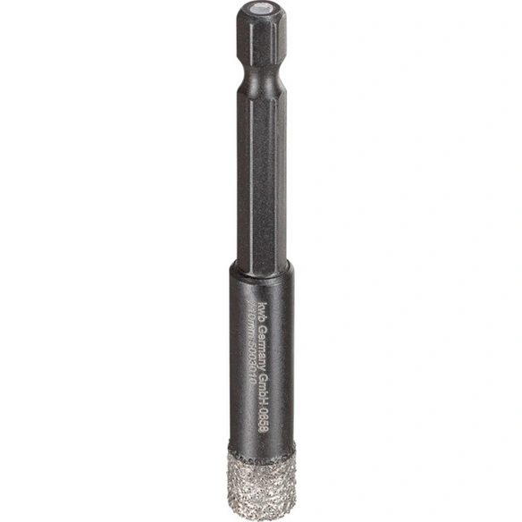 Bohrer, Diamantbestreute Lochsäge D.10 mm Trockenschnitt, 1/4 Z E 6.3,