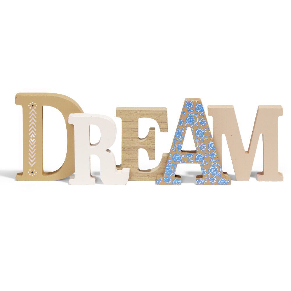 Décoration mot DREAM en bois L49xH14cm