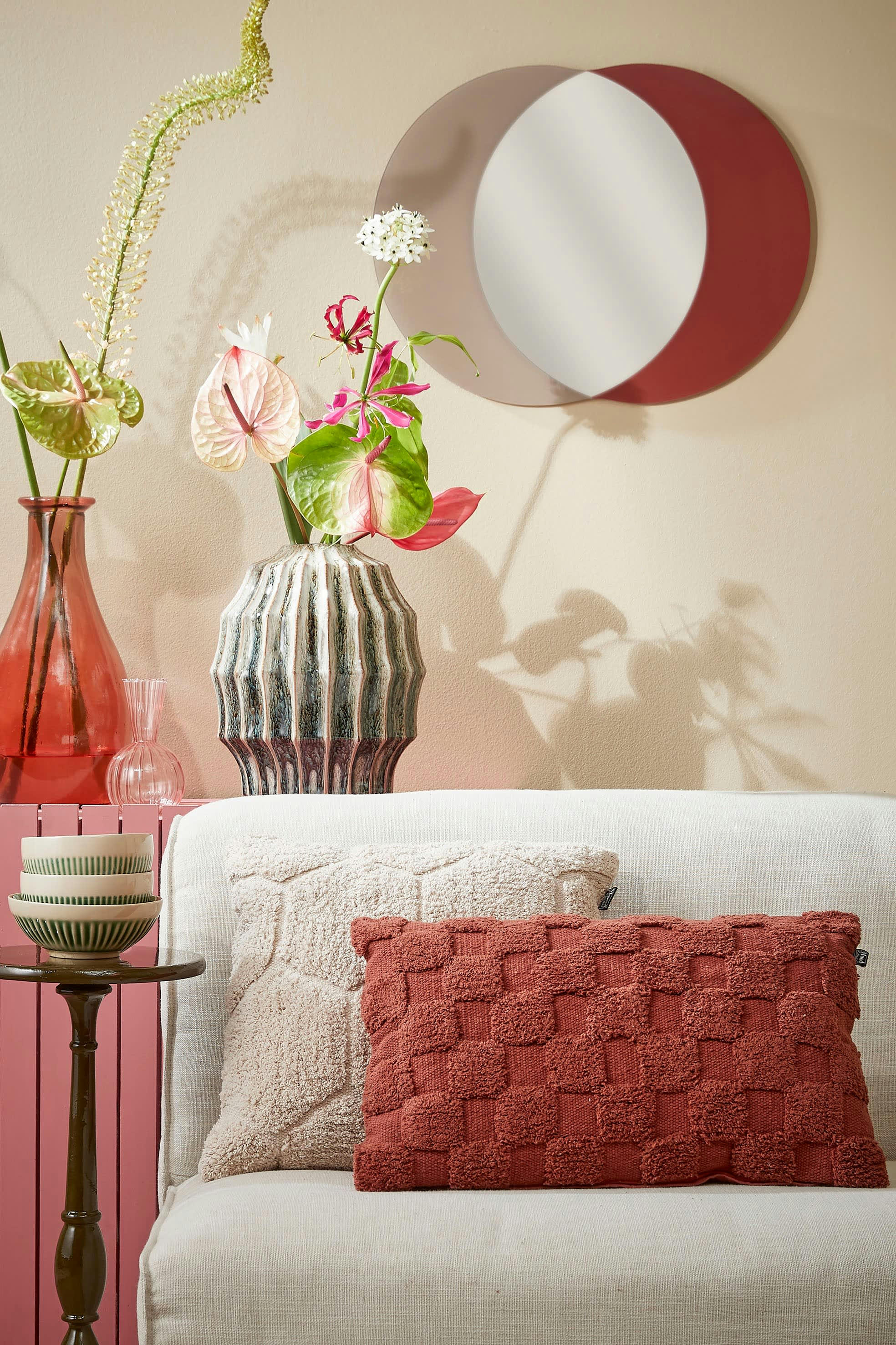 AVILO - Miroir rouge foncé 58x44,5