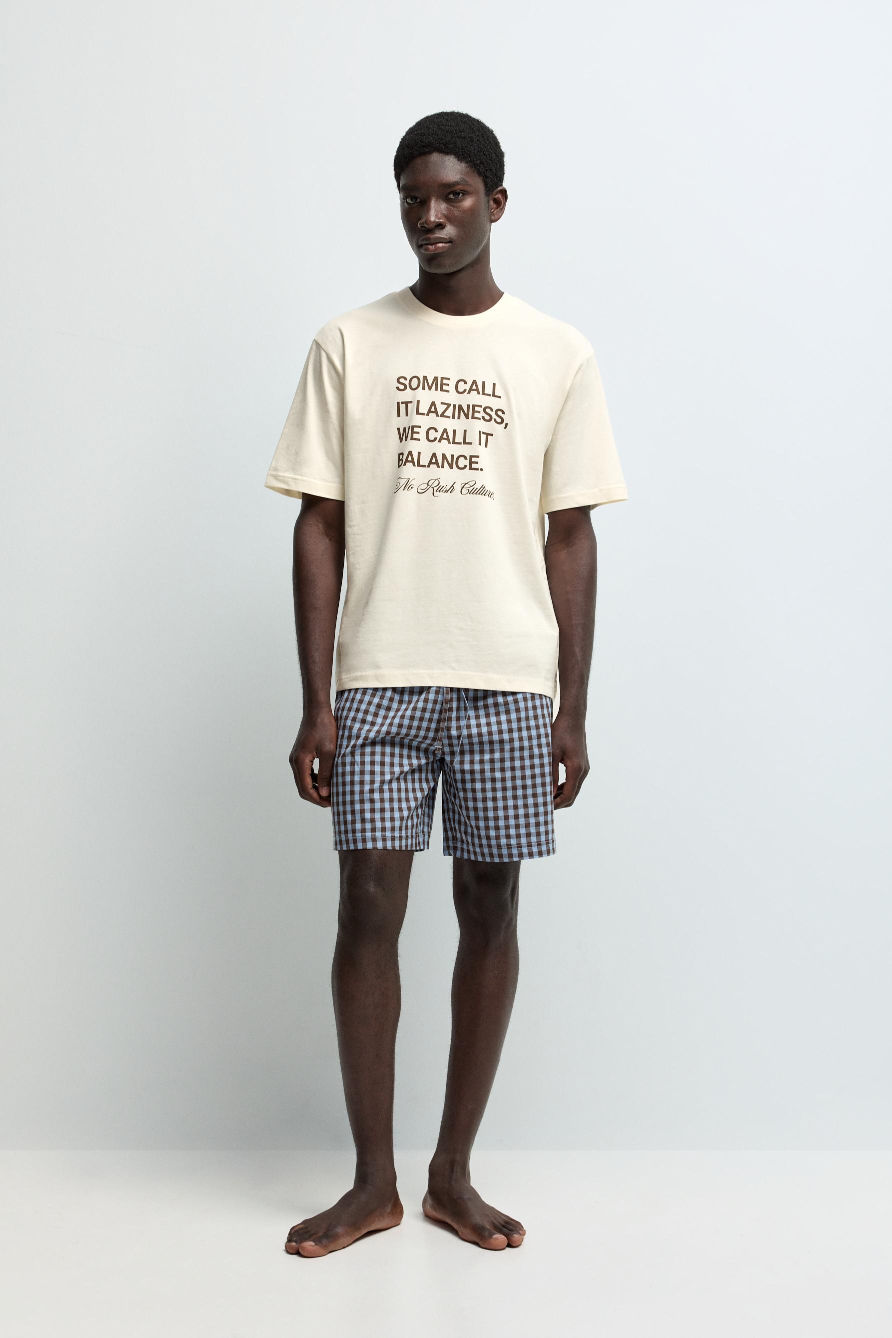 Pijama corto texto