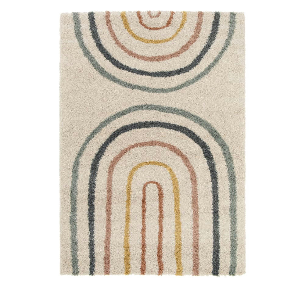 VICTORIA II - Tapis contemporain à motif géométrique multicolore 160x230 cm