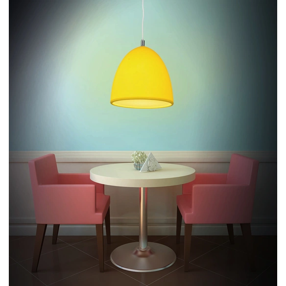 Pendelleuchte, silikon/kunststoff, gelb