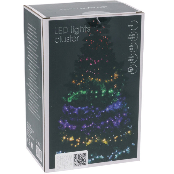 Lampki choinkowe LED z efektem bieżącej wody, 400 szt.