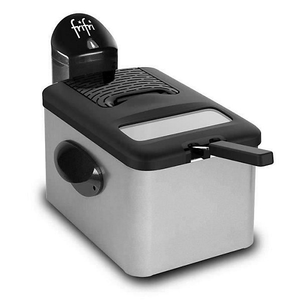FRIFRI - Friteuse 1.5 kg - 4.5 L d'huile - 3200W- rectangulaire 5 à 6 personnes - 1948 Duo Fil - métal - poids 3.5kg - F1948DUO