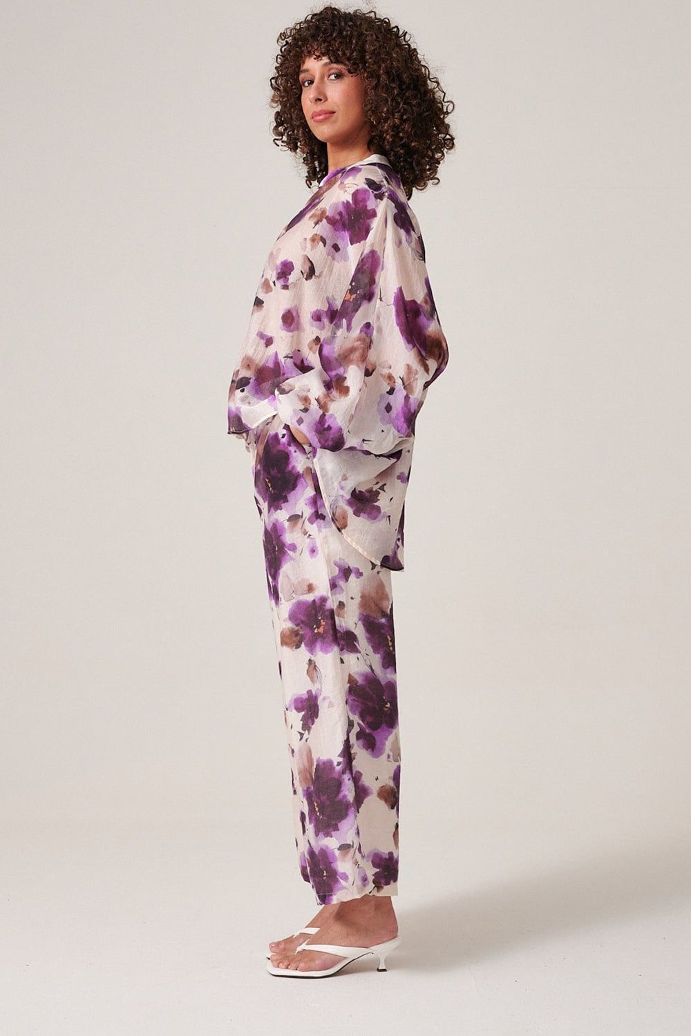 Klass. Floral Printed Straight Leg Trousers