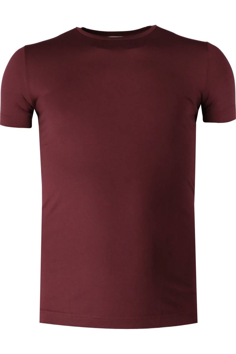 ETERNA 1863 Regular Fit T-Shirt Rundhals rot, Einfarbig