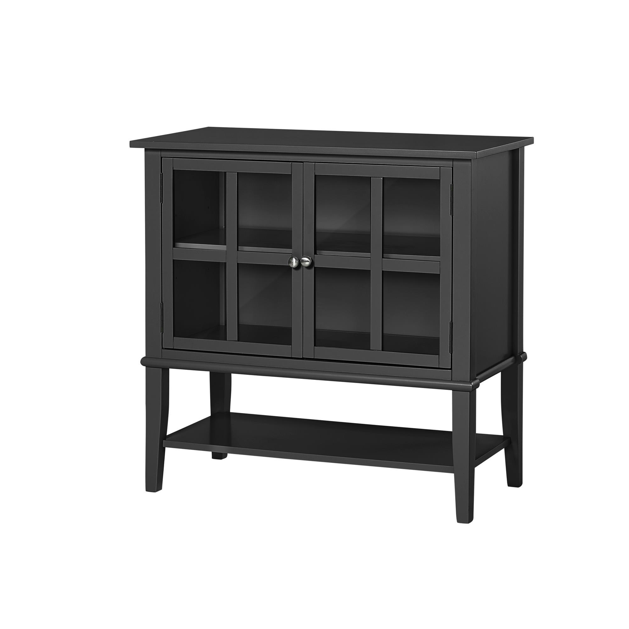 FRANKLIN - Armoire avec 2 portes en MDF noir