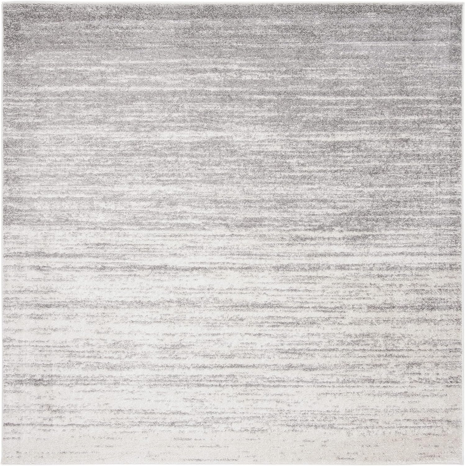 SAFAVIEH Adirondack Collection Area Rug - 12' Square, Ivory & Silver, Modern Ombre Design, Non Shedding & Easy to Clean, Ideal for Living Room, Bedroom, Office, Dining Space (ADR113B)