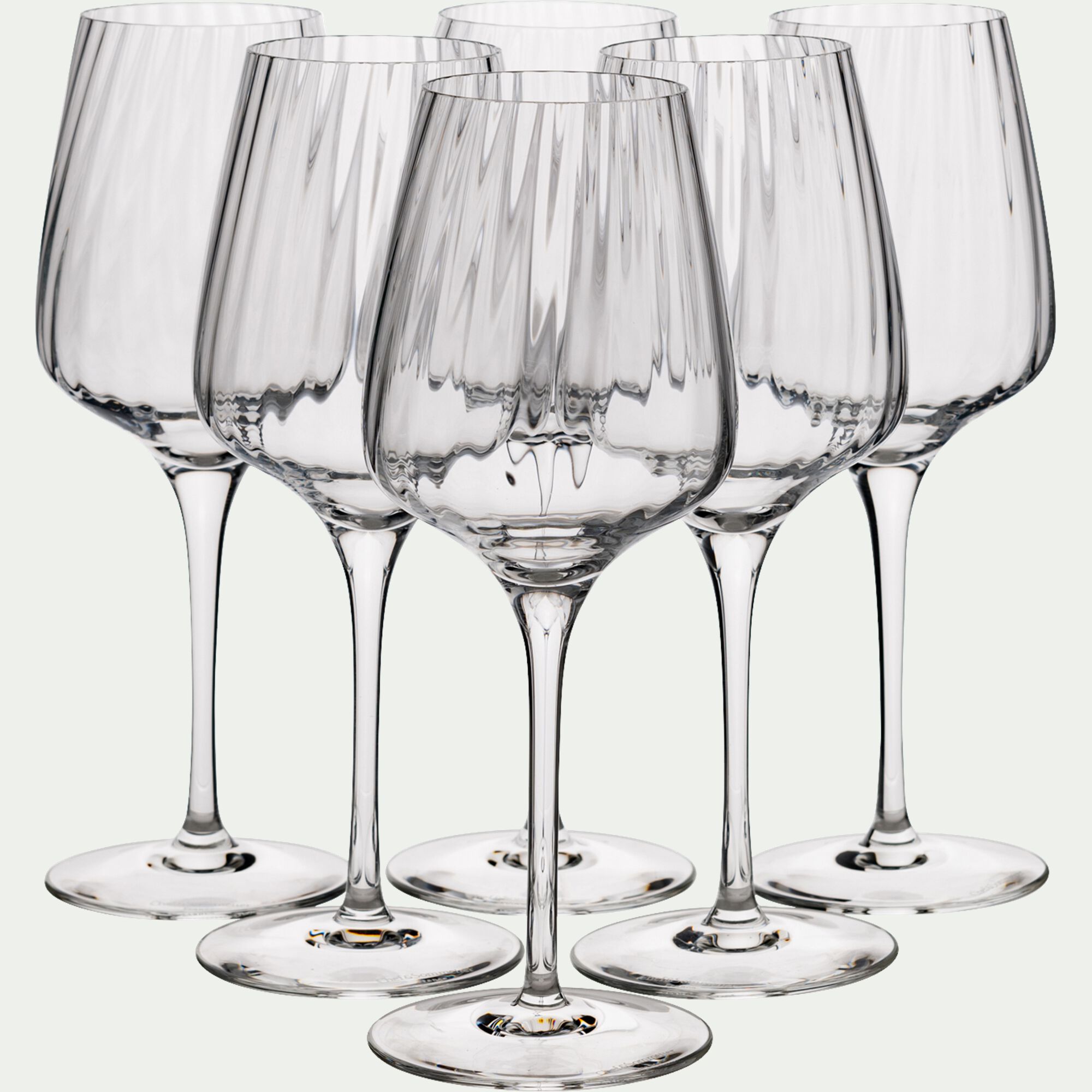 SYMETRIE - Coffret de 6 verres à pied tulipe en cristallin 35cl - transparent