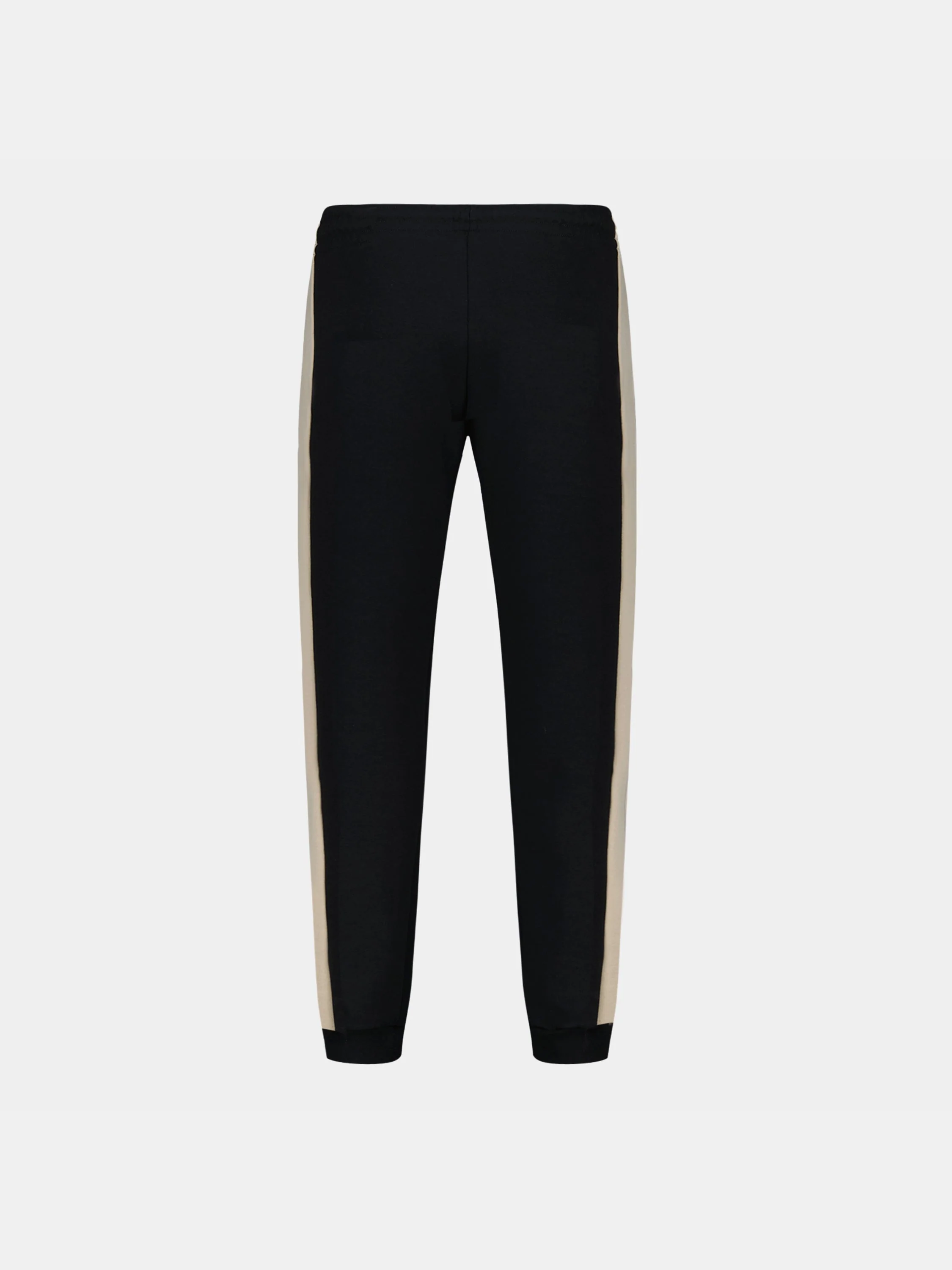 Pantalon double face avec bandes côtées contrastées