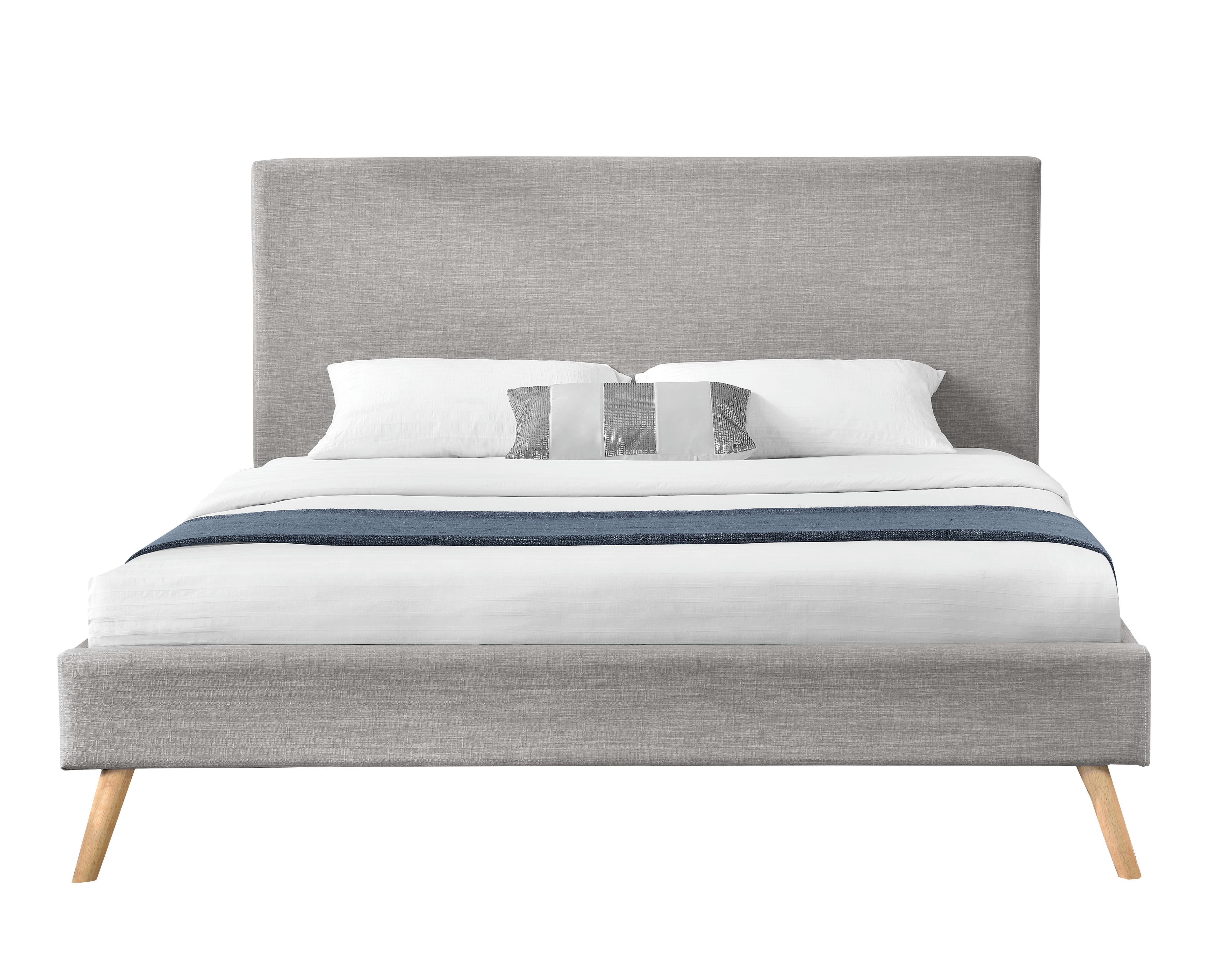 - Lit Scandinave gris-140 x 190 (cm)