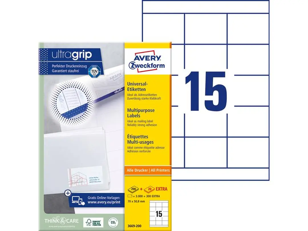 Etiketten Universal-Etiketten