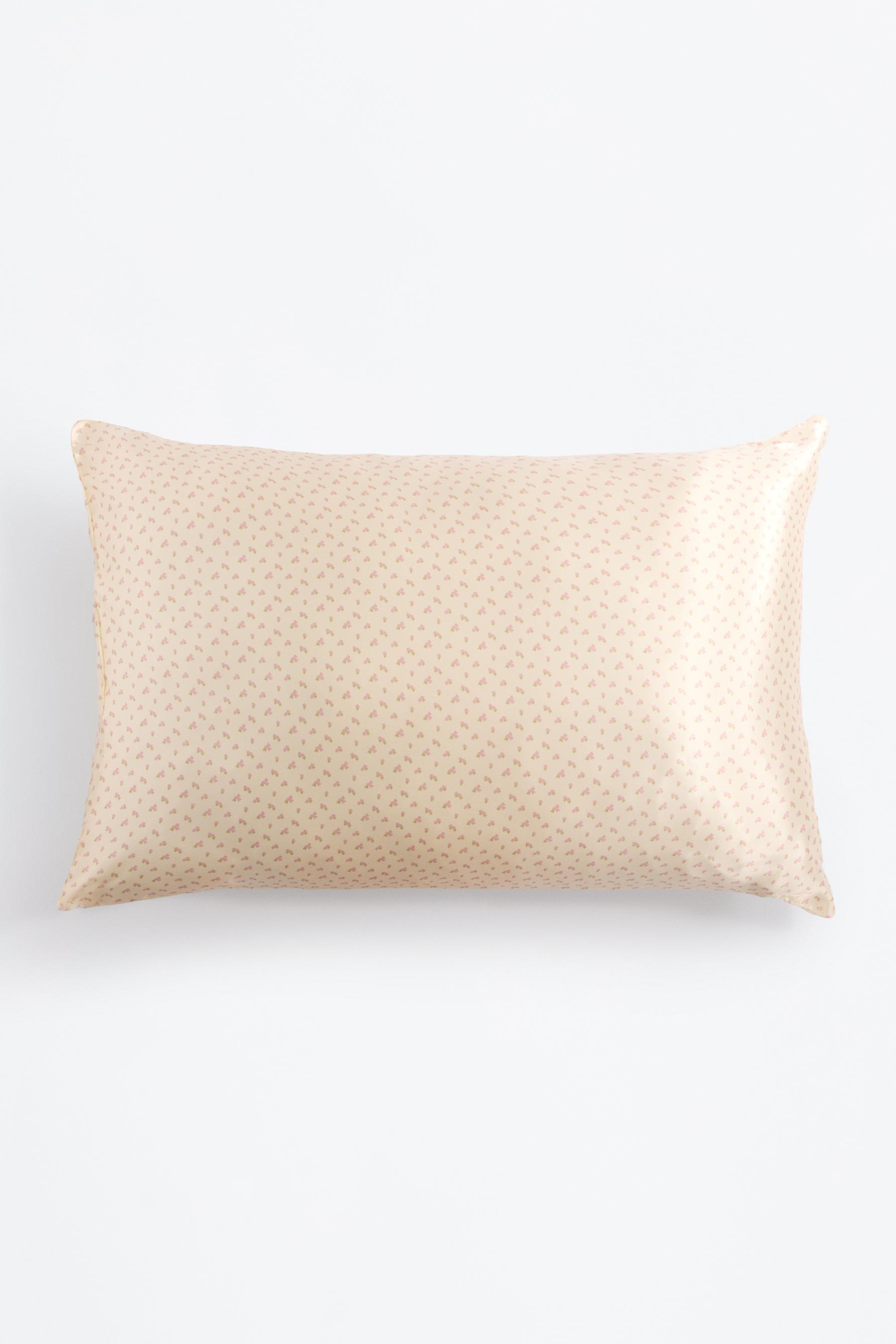 Funda almohada satinada flores