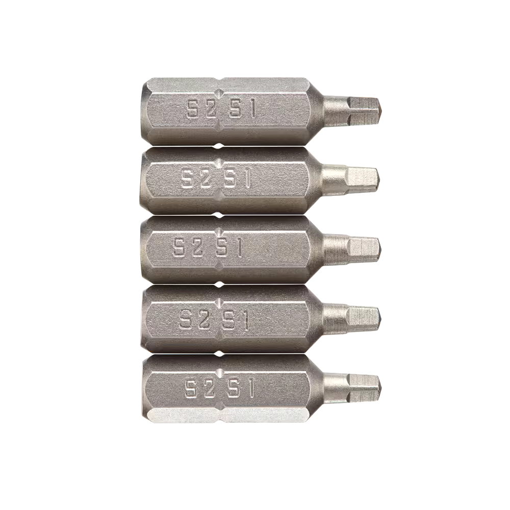 Mastercraft Square Screwdriver Bit, 1-in, 5-pk