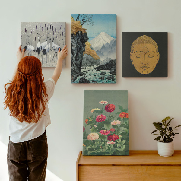 Obraz canvas 4 częściowy Japońska natura |40x40, 40x60| Wallfluent