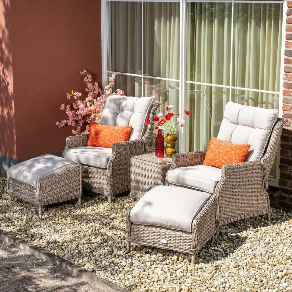 Garden Impressions Santa Rosa relax loungestoelen set 5-delig