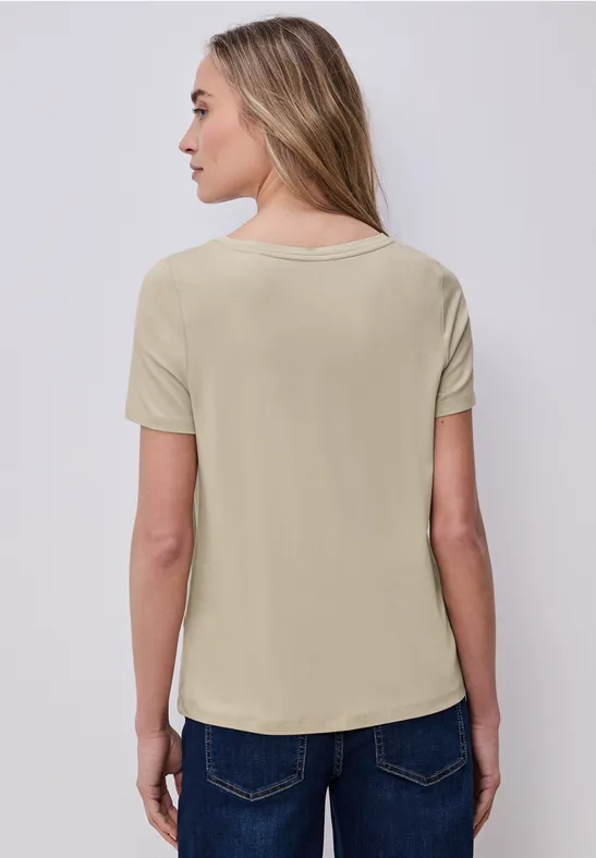 T-Shirt mit Rundhals und Wording