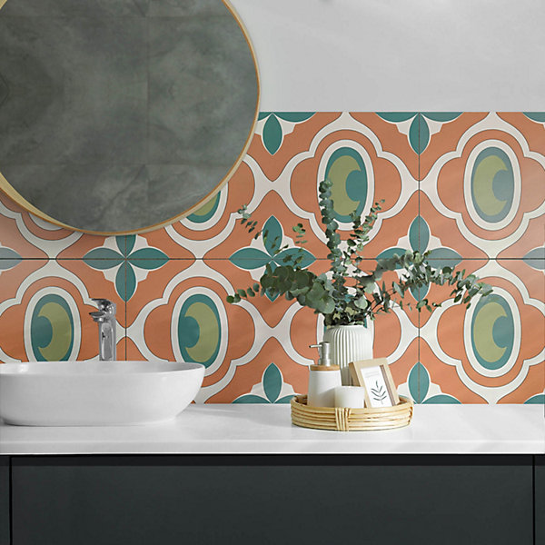 Panneau Mural Wallfluent 120x60 cm Motif Orné De Nombreuses Pierres 1 pièce