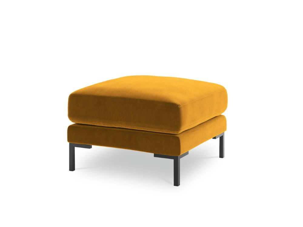 JADE - Pouf en velours jaune