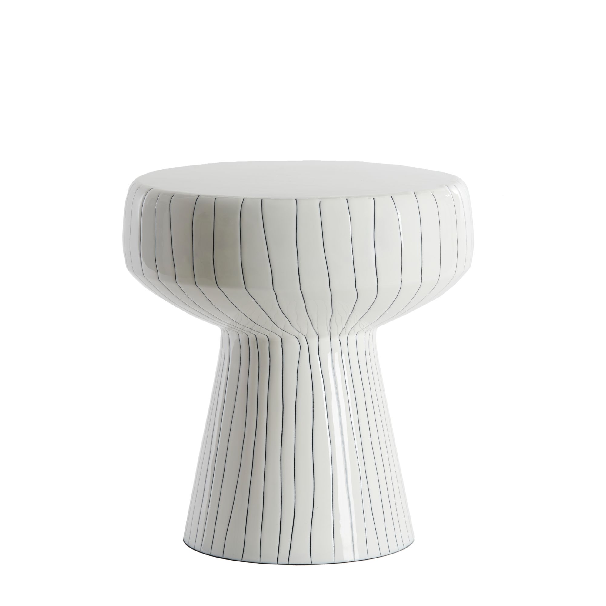 Light & Living bijzettafel Dakwa - wit - Ø38cm