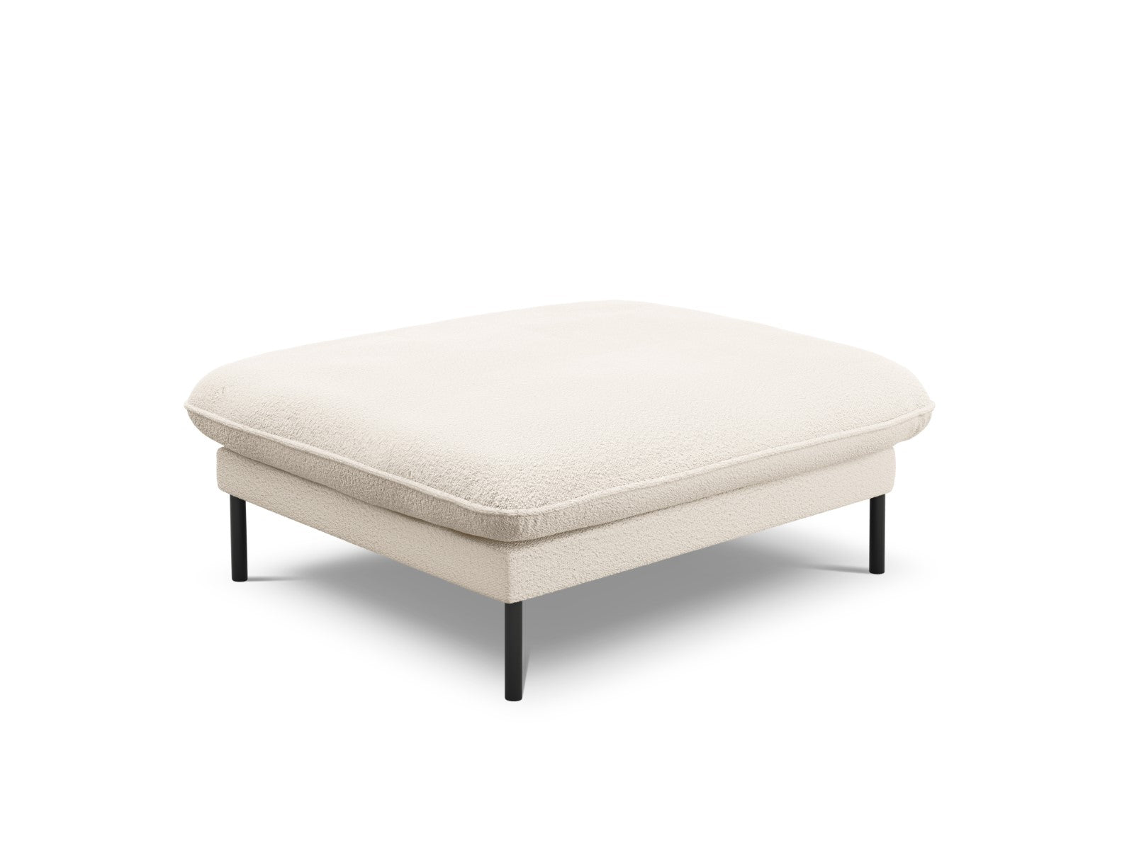 Cosmopolitan Design Poef Vienna boucle, beige - 73x93x43cm