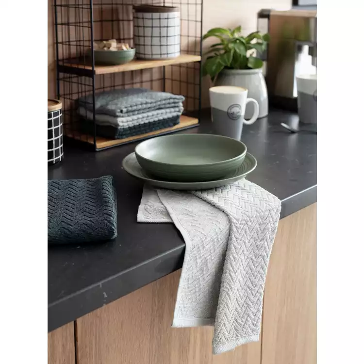 Habitat Zig Zag Terry Pack of 5 Tea Towels