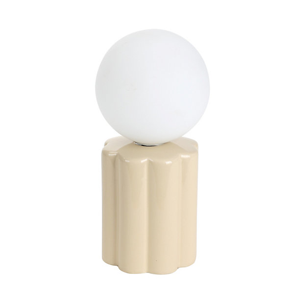 Lampe à poser en céramique blanc écru H.25 G9 40W Seynave, Omer