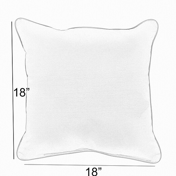 Sunbrella Canvas Granite Corded Indoor/ Outdoor Pillow Set
