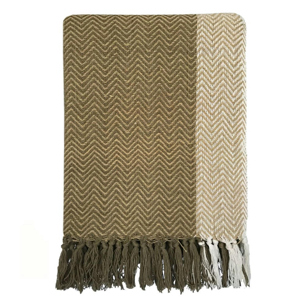 TEEPEE - Plaid antik jaune 125x170