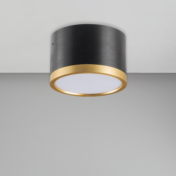 Spot okrągły czarno-złoty MIRELLA 1xGX53x6W wym:5,4x8,3x8,3cm IP20 Polux