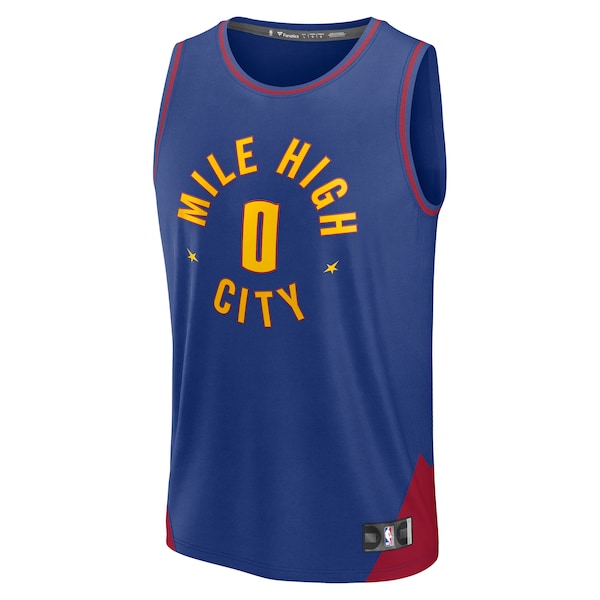 Christian Braun Denver Nuggets  Fast Break Replica Player Jersey - Statement Edition - Blue