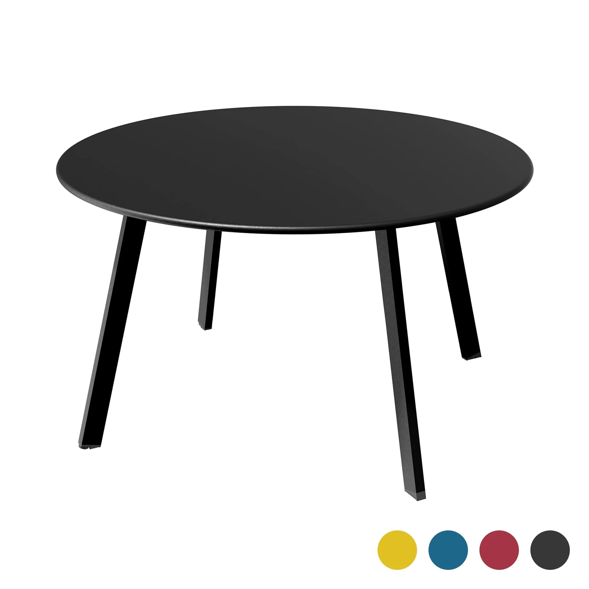 Clihome Weather Resistant Round Steel Patio Large Coffee Table