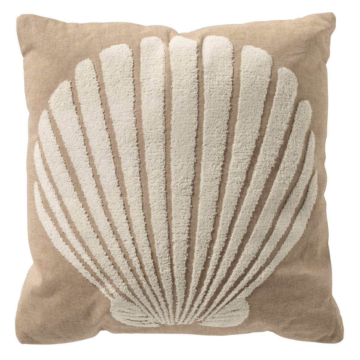 MERLIJN - sierkussen 45x45 cm - schelp - Irish Cream - beige
