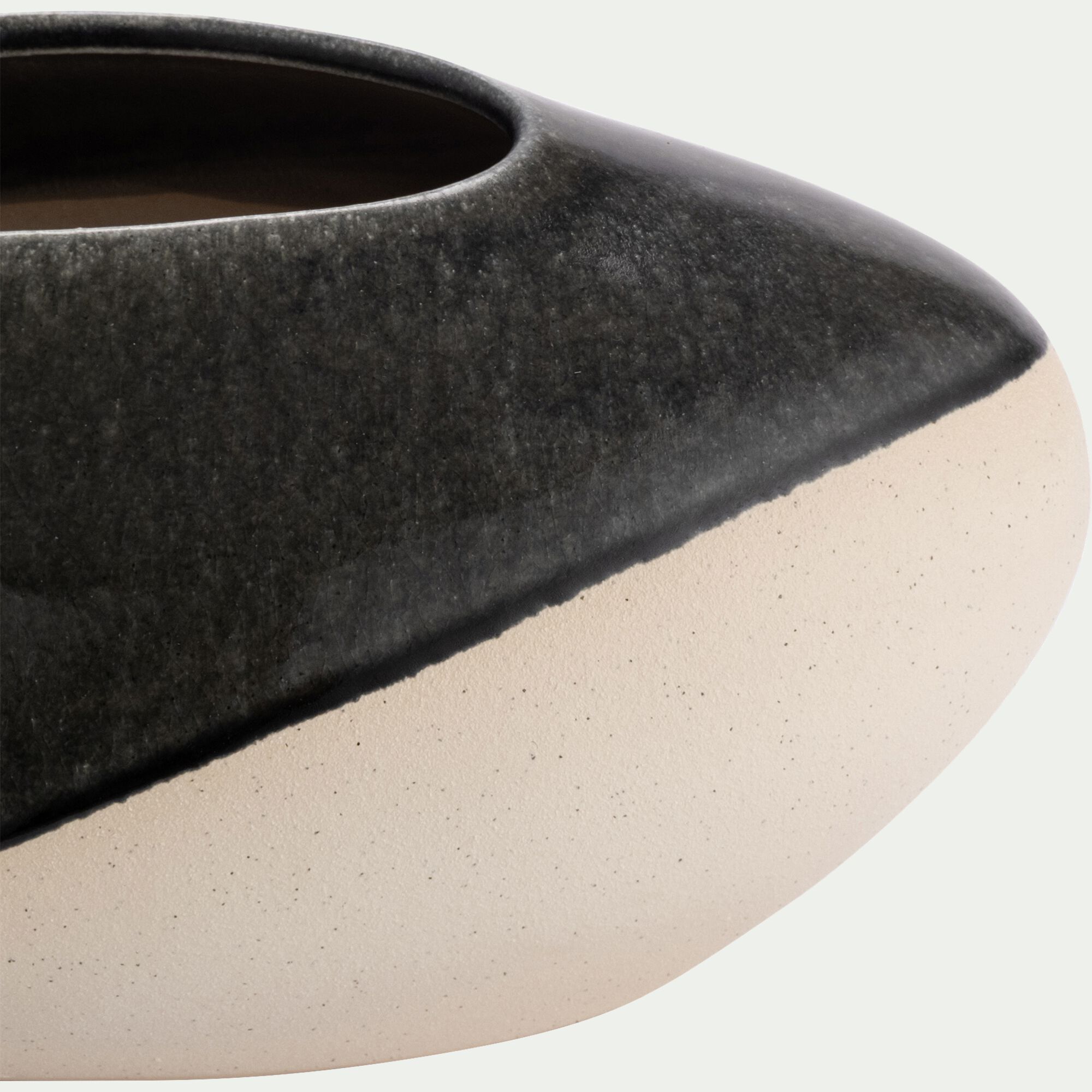 DINAN - Vase asymétrique en grès - gris H16,5cm