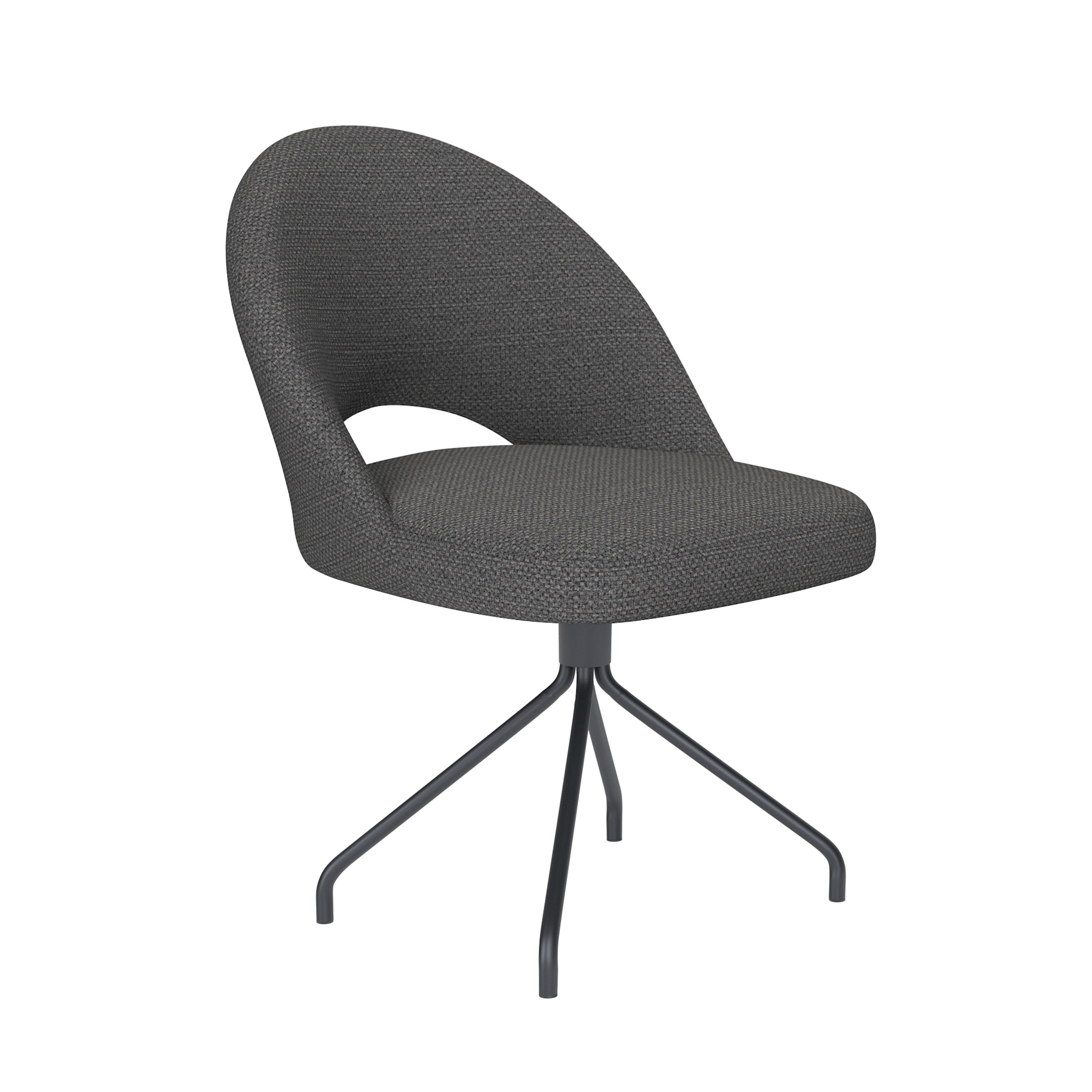 Housecraft Living Mick Eetkamerstoel Draaibaar Metaal Spider Grijs